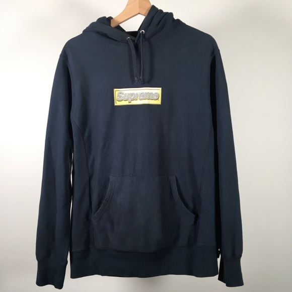 supreme bling box logo hoodie